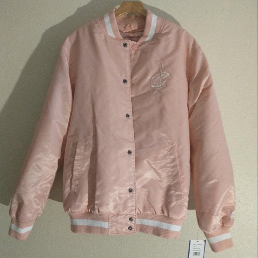 Starter Cavaliers Cleveland NBA Jacket size:Large color:Pink